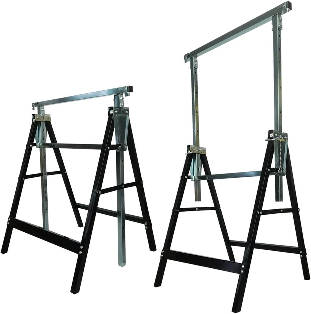 Sawhorse Lifting bracket, Sawhorse Stand 2x4 Heavy-Duty Sawhorse Adjustable Height 2 pack