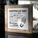 2 x Stepped Up Dad Gift, Wooden Box Signs for Home Decor, Grateful Poem Sign Gift to Stepdad, Father's Day Gift for Adopted Dad, Appreciation Gift for Stepped Up Dad, Stepdad Gift for Birthday A (multicolor)