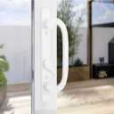 Keyed Offset Center Sliding Patio Door Handleset With Mortise And Keeper Assembly 45°Keyway, 3-15/16" H.C., NonHandle Used For 1-3/8" To 2" Thick Sliding Glass Door & Patio Door (White),Zinc Alloy