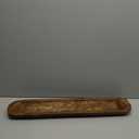 MAINEVENT Decorative Wooden Dough Bowl Decor Approx 30 Inch, Hand Carved Rustic Wood Long Bowl, Large Carved Dough Bowl, Long Wooden Bread Shaped Large Bowl Centerpiece Made in USA