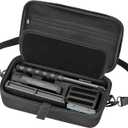 AMAZEAR Carrying Case for Insta360 X5 Accessories, Insta 360 X5 X4 Air Action Camera Waterproof Travel Carry Bag with Shoulder Strap, Pure Black