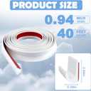 40FT 1/2 Inch RV J-Shape Rain Gutter Rubber Drip Rail, Roof Rain Diverter, RV Trim Molding with Self-Adhesive Tape, Weather Stripping for Car, Truck, Boat and Home Application