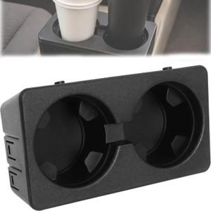 19154712 Cup Holder Compatible with 2007-2013 Chevy Silverado Avalanche Sierra 2007-2014 Suburban Tahoe Escalade - Floor Mounted Front Center Console Dual Beverage Drink Insert