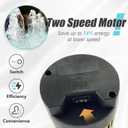 2.0HP 230v Energy Saving Two Speed In/Above Ground Pool Pump, 6840GPH Self-priming Swimming Pool Water Circulation Pumps with 1.25" & 1.5" & 2.0" NPT Unions