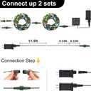 1000 LED Christmas Lights Outdoor Indoor,110Ft 8 Modes Warm White End-to-End Connectable Fairy String Light Plug in for Xmas Tree Party Wedding Outside Decorations