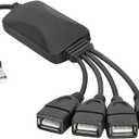 Cmple - 4-Port High Speed USB 2.0 Splitter, Unpowered USB Hub