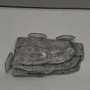 Turtle Basking Platform,Fish Tank Aquarium Tortoise Climbing Platform with 3 pcs Suction Cups,Float Resting Terrace for Frogs, Terrapins(Artificial Bark,Rock) (Grey)