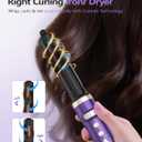 TASNEEM 7 in 1 Hot Air Brush & Rotating Hair Dryer Brush, Air Styler with Auto-Wrap Curlers, Ionic Blow Dryer, Straightener & Oval Brush, Without Heat Damage Multi-Styler with Travel Case