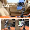 Coolpow Cup Holder Tablet Holder for car, Adjustable Long Neck car Cup iPad Holder Mount【Super Stable】 iPad Cup Holder car Mount for All 4.7"-12.9" Apple Samsung Galaxy Tab