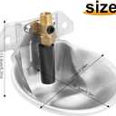 Stainless Steel Sheep Automatic Water Drinking Bowl Drinking Troughs,Livestock Water Bowl with Copper Valve,Automatic Waterer for Goat Calves Cattle Pig Dog Piglets