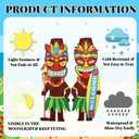 NOVWANG 2 PCS Luau Party Windsock, Hawaiian Party Hanging Decoration Tiki Outdoor Wind Sock for Yard Garden Patio Hawaii Luau Tropical Birthday Decor