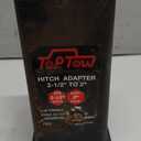 TOPTOW 64028HP Trailer Hitch Adapter 2-1/2" to 2" Hitch Reducer Sleeve Carbon Steel, 5/8 inch Pin & Clip Included