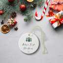 Babys First Christmas Ornaments 2025 Babies First Christmas Ornament Baby's 1st Ornament for Boys Girls Round Ceramic Decoration with Gift Box&Ribbon (2.9" (New Baby-green Christmas Tree)