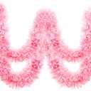 Ceenna 150 Feet Christmas Tinsel Garland Metallic Twist Garland Shiny Hanging String Ornaments for Christmas Tree Party Supplies Indoor and Outdoor Decoration(Pink)