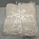 New - blunique Chunky Cozy Knit Throw Blanket, 100% Cotton Decorative Knit Throw for Couch Sofa Bed, 50"x60", Linen