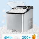 3 x Ice Makers Countertop, 26.5Lbs/24H Ice Machine with 2 Sizes Bullet Ice, 9 Ice Cubes Release in 6 Mins, Self-Cleaning Portable Ice Maker with Ice Scoop and Basket for Home Kitchen Office Bar RV