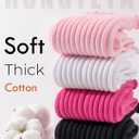 HONGTEYA Ruffle Socks for Women Cotton Slouchy Crew Socks for Boot Sneakers Mid Calf Frilly Size 5-11 (White)