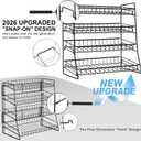 Candy Display Rack Countertop, Upgraded Metal Snack Rack Display Stand, Snack Organizer for Countertop, Candy Stand Chip Rack Holder, Retail Display Shelf for Store Concession, Kitchen