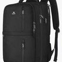 MATEIN Carry on Backpack, Flight Approved Travel Backpack with USB Port, TSA Personal Item Travel Bag fits 17" Laptop, Large Water Resistant Luggage Overnight Weekender Bag for Men & Women, Black