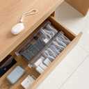 Yesesion 2 Pack Cord Organizer Box with Lid, Clear Desk Drawer Accessories Storage Case for Home Office Supplies, Art Crafts, Phone Charger, USB Cables, Marker Pen, Pencil Holder