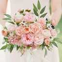 Serwalin Artificial Flowers Pink Flowers Fake Silk Flowers Wedding Cake Flowers for Wedding Bouquets Table Centerpieces Spring Decor Party Baby Shower Decoration (1 Box)