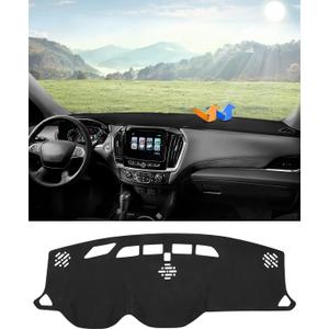 Autorder Dashboard Cover Mat for 2018-2024 Chevrolet Traverse Accessories Dash Cover Flannel Dash Mat Sunshade Glare UV Rays Protector