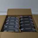 KOMUEE 10 Packs 30 oz Glass Meal Prep Containers,Glass Food Storage Containers with Lids,Airtight Lunch Bento Boxes,Microwave,Freezer and Dishwasher,Gray