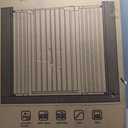 Cumbor 36" Extra Tall Baby Gate for Stairs, 29.7-54.2" Extra Wide Dog Gate for Doorways Hallways, Pressure Mounted Child Gate for Wide Opening, Auto Close Personal Safety for Babies and Pets, White