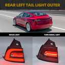 Dasbecan 3Pin Left Tail Light Assembly Compatible With 2017-2023 Tesla Model 3 Rear Driver Side Brake Outer LED Tail Lamp Replaces# 1077397-00-G 1077397-00-H (Red Signal)