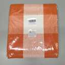 KOZYFLY Buffalo Plaid Rug 27.5x43 Inches Orange and White Checke Rug Halloween Fall Door Mat Cotton Washable Area Rugs Door Mat Outdoor Entrance for Front Porch Entryway Fall Farmhouse