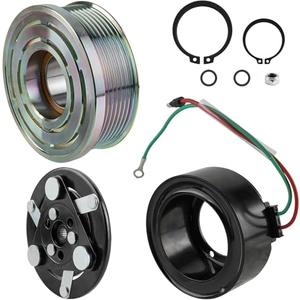 CARBBIA AC Compressor Clutch Kit Compatible with Honda Civic 2006 2007 2008 2009 2010 2011 1.8L L4 Ac Clutch with Pulley Electromagnetic Coil Front Plate CO4918AC 98555 97555 38810RNAA01 38810RNAA0