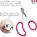 3 x Cat Nail Clippers with Circular Cut Hole -Avoid Over Cutting Pet Nail Clippers -Sharp Angled Blade Professional paw Trimmer Set for Novice pet Families (Pink)