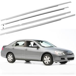 4Pcs Weatherstrip,Window Moulding Trim Seal Belt Compatible with Honda Accord 2003-2007,Replace# 72950-SDA-A01 72910-SDA-A01 72910-SDA-A01 72950-SDA-A01