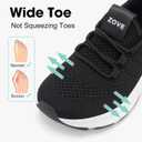 ZOVE Wide Toe Box Shoes Women Extra Wide Width Sneakers Ultra Light Road Running Shoes Non-Slip Tennis Sneakers Breathable Walking Athletic (Black)