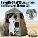 PORAYHUT Camping Shower Tent, 86.6" Extra Tall Privacy Tent for Outdoor Toilet & Changing,30s Instant Setup Portable Room with 20L Solar Shower Bag,UV Protection,Heavy Duty for Beach Hiking, 63" X 63" X 86.6"