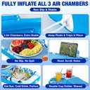 Ayeboovi Extra Large Inflatable Tanning Pool Float Tray - 61" L x 18" W Non-Slip Sunbathing Bed Tray with Cooler Ice Bar for Tanning Lounge Raft & Blow up Suntan Tub Pool Stuff Party Gifts