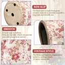 Ceramic Scroll Planter 6.5 Inch Chinoiserie Floral Vase with Drainage Holes Vintage Flower Vase Flower Pot Rustic Ceramic Pots for Indoor Plants Garden Home Bookshelf Decor(Retro Pink)