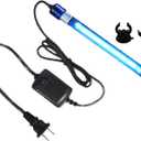11W U-VC Aquarium Green Clean Light Aquarium Algae Clean Lamp Fish Tank Water Clean Light Green Clear Waterproof Water Clean Lamp for Pond Fish Tank Sump Swim Pool (11W-13inch Length)