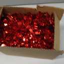 Danzcue 6 Inches Metallic Cheerleading Pom Pom with Baton Handle Pack of 2 (One Size, Red)