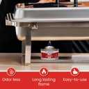 LeoLight 4-Hour Chafing Fuel, 5.6oz Diethylene Glycol Cans with Spill-Proof Wick & Resealable Lid, Odorless & Smokeless Food Warmer Fuel for Buffets, Catering, Events, Parties (24)