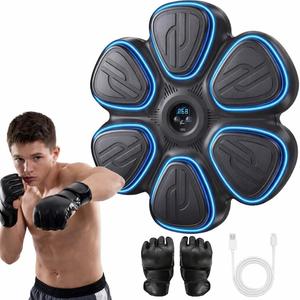 Music Boxing Machine for Kids, 2 3 4 5 6 7 8 Year Old Boy Birthday Gift, Wall Mounted Punching Target with LED Lights & Boxing Gloves, Fun Fitness Equipment for Teen Boys, Indoor Home,Office,Gym Play