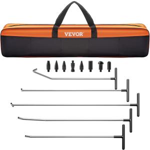 VEVOR Rods Dent Removal Kit, 13 Pcs Paintless Dent Repair Rods, Stainless Steel Dent Rods, Whale Tail Dent Repair Tools, Professional Hail Dent Removal Tool For Minor Dents, Door Dings And Hail Damage