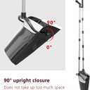 Broom with Dustpan Combo Set 54" Long Handle Angle Broom and Dust Pan for Home Office Cleaning Sweeping (Black and Grey)