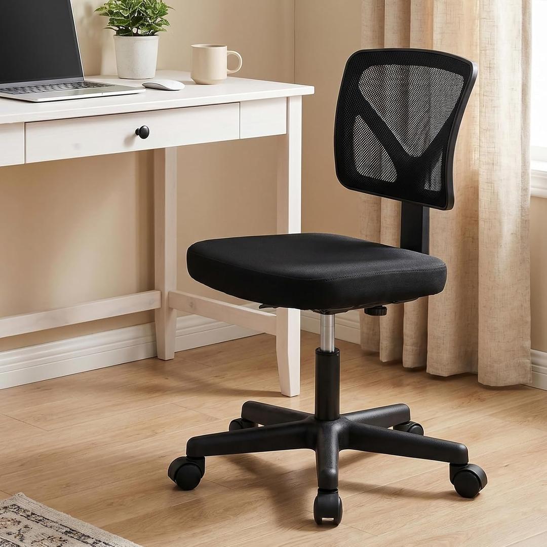 DUMOS Armless Desk Chairs, Small Home Office Mesh Chairs