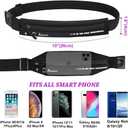 AIKENDO Slim Running Belt for Women Men,Runners Fanny Pack Phone Holder,Running Pouch Waist bag for Workout Jogging,Money Belt Running Gear Accessories