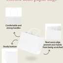 qiqee 30-Packs White Gift Bags with Handles Bulk 13"x4.5"x10" Wide Large Size Party Paper Bags