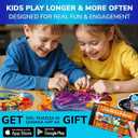 QUOKKA Shimmer Puzzles for Kids Ages 4-6  48 Piece Shaped Jigsaw Puzzles for Toddlers 3-5  4-Pack Dragon, Rocket, Firetruck & Dinosaur Children's Game Ages 4-8  Unique Gift Toy for Preschoolers