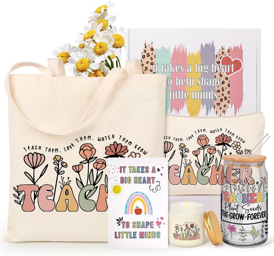 Tecanne Teacher Appreciation Gifts, Teacher Gifts for Women, Back to School Gifts, End of The Year Thank You Teacher Gift Box, Christmas Baskets Gifts for Teachers