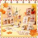 Loopeer 24 Set Christmas Car Air Fresheners Bulk Friendsmas Gnome Scented Hanging Ornament with Thank You Cards Gnome Car Air Fresheners Gift for Friends Home Christmas Party Decor