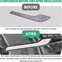 4PCS Door Handle Cover Compatible with Tesla Model 3 (2019-2025) Highland Model Y (2020-2026) Juniper Real Carbon Fiber Sticker Wrap Covers Exterior Trim Door Sill Protector Accessories (Silver)